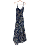 Hutch Anthropologie Blue Floral Wrap Dress- Size XL