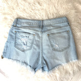 JustUSA Light Wash Denim Frayed Shorts- Size M