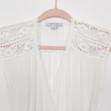 Favlux White Gauze and Crochet Detail Dress- Size S