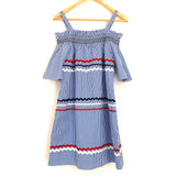 English Factory Red/White/Blue Ric Rac Dress- Size S
