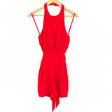 DO+BE Red Halter Romper with Side Cuts- Size S