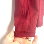 Lululemon Crimson Red with Mesh Sides Cropped Leggings- Size 4 (Inseam 24.5")