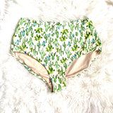 Mott50 Cactus Print High Rise Bikini Bottoms- Size L (BOTTOMS ONLY) see notes