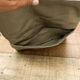 The Drop Metallic Silver Zipper Fold Over Clutch (LIKE NEW)