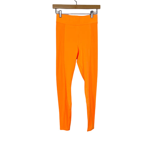 Alo Neon Orange Ribbed Leggings- Size XS (Inseam 24.5")