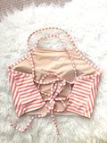 Albion Swimwear Peachy Keen Switchback Swim Crop Top- Size S