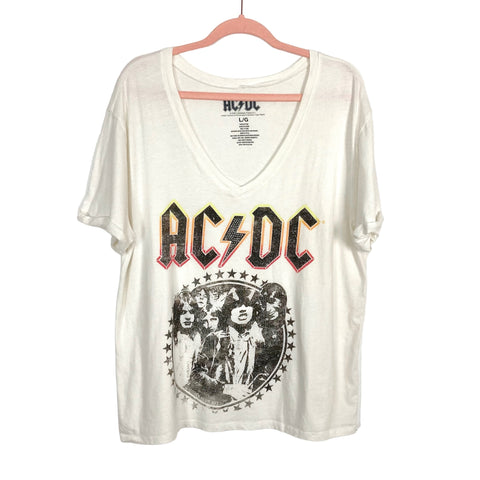 ACDC Graphic V-Neck Tee- Size L