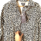 Sans Souci Leopard Print Denim Jacket NWT- Size S (see notes)