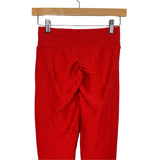 No Brand Red Butt Lifting Leggings- Size S Inseam 25")