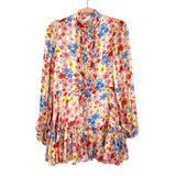Buddy Love Metallic Floral Pleated and Button Front Detail Drawstring Waist Dress NWT- Size S (sold out online)