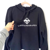 Bella Canvas Black Lakes and Grapes Cropped Hoodie- Size XL
