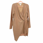 Amaryllis x Ashlee Nichols Champagne Metallic Front Twist Dress- Size XL (sold out online)