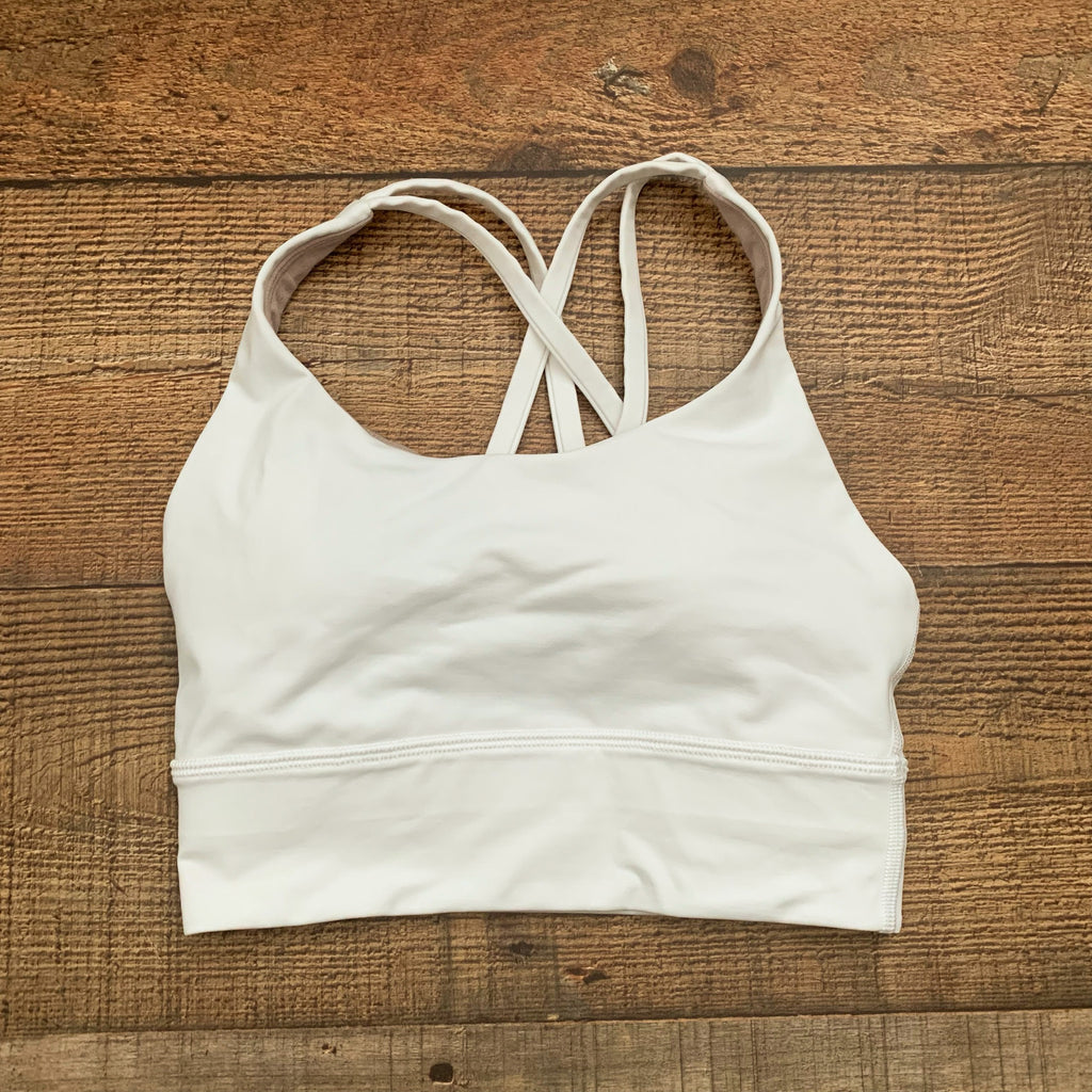 Lululemon White Strappy Back Sports Bra- Size 2 – The Saved Collection