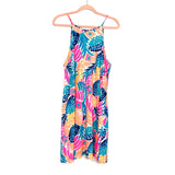 Lilly Pulitzer Pineapple Print Back Tie Tassel Swing Dress- Size L