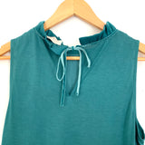 LOFT Green Ruffle Collar Tank NWT- Size S