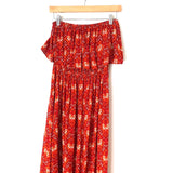 Yidarton Strapless Boho Maxi Dress- Size L