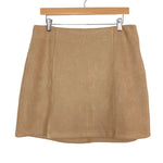 Pink Lily x Caitlin M. Covington Tan Faux Suede Mini Skirt- Size 2XL