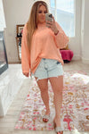 Aerie Peach After Sunset Smile + Wave Oversized Sweatshirt- Size XL (sold out online, see notes)