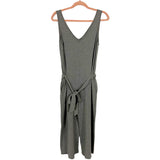 Smash + Tess Heather Gray V-Neck Sleeveless Belted Jumpsuit- Size XS