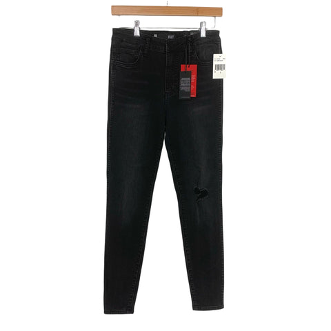 Kut From the Kloth Black High Rise Connie Fab Ab Distressed Ankle Skinny Jeans NWT- Size 0 (Inseam 27")