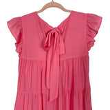 English Factory Rose Tiered Back Keyhole Tie Closure Dress NWT- Size XS