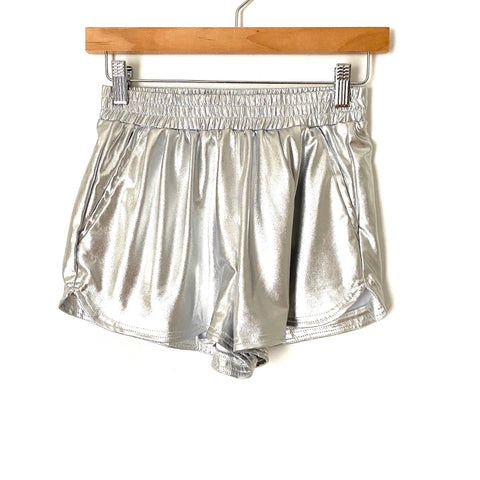 No Brand Silver Sparkly Shorts- Size S