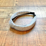 No Brand Heathered Gray Ribbed Knit Knot Headband