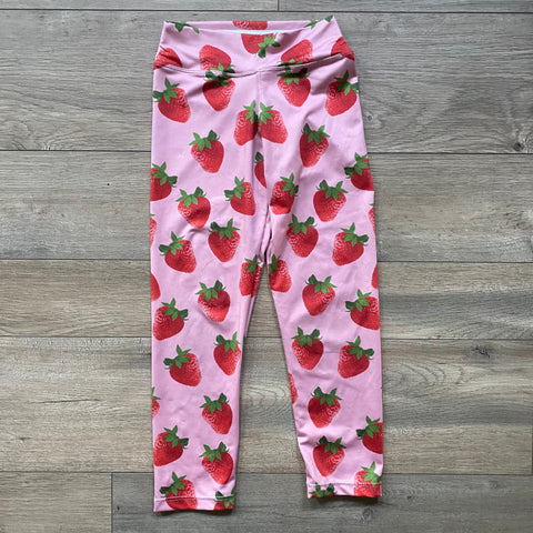 LavaLoka Pink Strawberry Leggings- Size XS