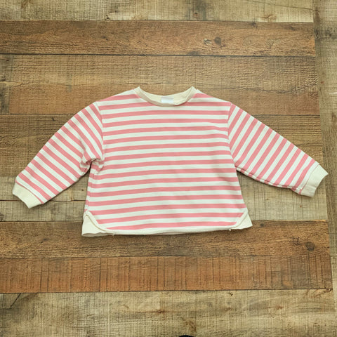 Zara Pink/White Stripe Top- Size 4-5 Years