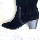 Sole Society Black Suede Pointed Toe Boots- Size 8.5 (see notes)