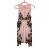 Free People Intimately Pink Brown Floral Lace Racerback Dress- Size S (see notes)