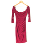 Laundry Burgundy Cold Shoulder Side Ruched Dress- Size 0