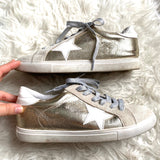 Nature Breeze Gold Metallic Lace Up Sneakers- Size 10
