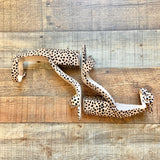Qupid Animal Print Block Heel Ankle Strap Suede Sandals- Size 6.5 (BRAND NEW CONDITION)