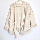 En Creme Gold and Ivory Fringe Cardigan- Size S/M