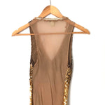 Citrine Brown Ombre Sequin Sleeveless Tank- Size P (fits like XS)