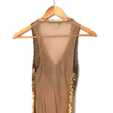 Citrine Brown Ombre Sequin Sleeveless Tank- Size P (fits like XS)