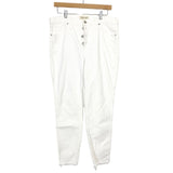 Madewell White 10" High-Rise Skinny Crop Raw Hem Jeans- Size 31 (Inseam 25.5”)