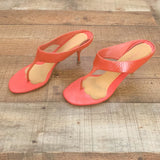 Foot Petals Orange Slip On Heels- Size 39 (See Notes)