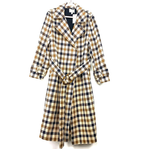 ASOS Check Wool Blend Belted Coat NWT- Size 10 (sold out online)