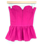Buddy Love Fuchsia Strapless Top (with boning)- Size S
