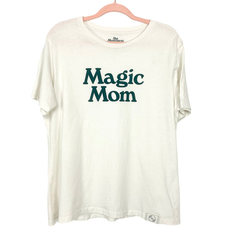 The Mommest Cream/Green Magic Mom Tee- Size XL