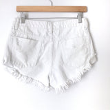 LITZ White Distressed Cut Off Shorts- Size S