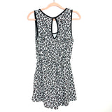 Pink Lily Animal Print Keyhole Back Romper- Size ~M (See Notes)
