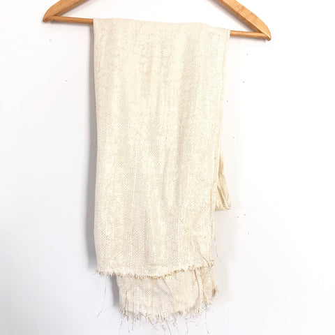 Collection 18 Cream/Gold Scarf