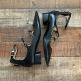 Zara Woman Black Buckle Shoes- Size 38