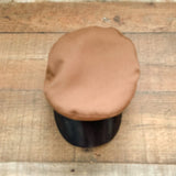 H&M Brown Faux Leather Brim Hat- Size XS/S