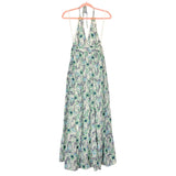Petal + Pup Green and Blue Floral Print Halter Tie Dress NWT- Size 4