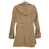 Calvin Klein Tan Belted Trench Coat with Hood- Size ~S (see notes)