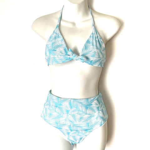 Palms Away Blue Two Piece Bathing Suit NWOT-Size S (lining in bottoms)